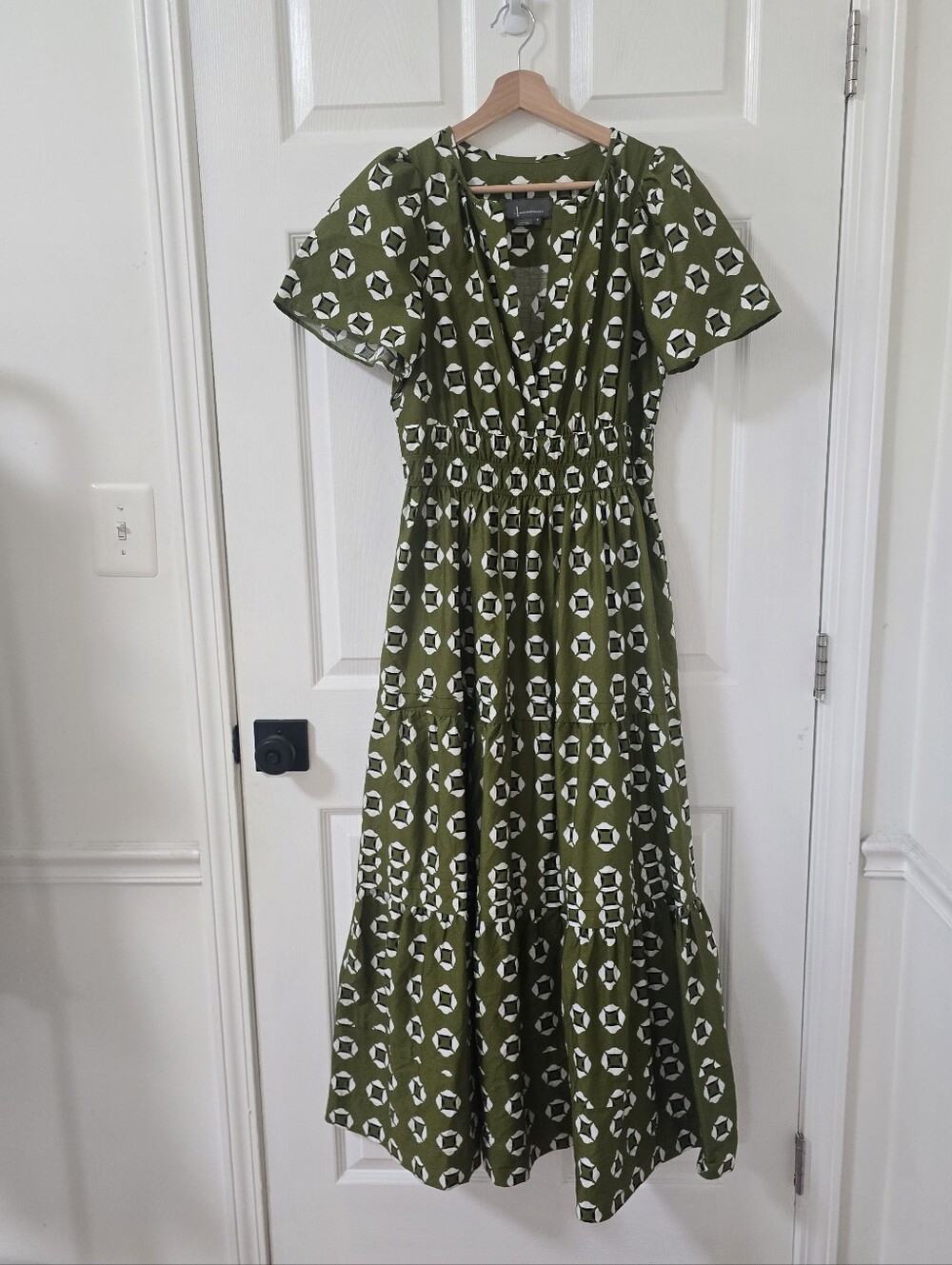 Anthropologie Somerset Green Printed Maxi Dress Size S - Picture 2 of 6